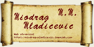 Miodrag Mladićević vizit kartica